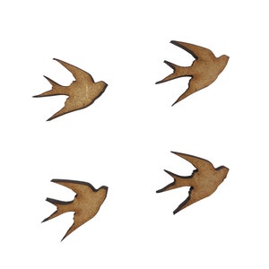 30x Swallow Bird 2cm Wood Craft Embelishments Laser Cut Shape MDF