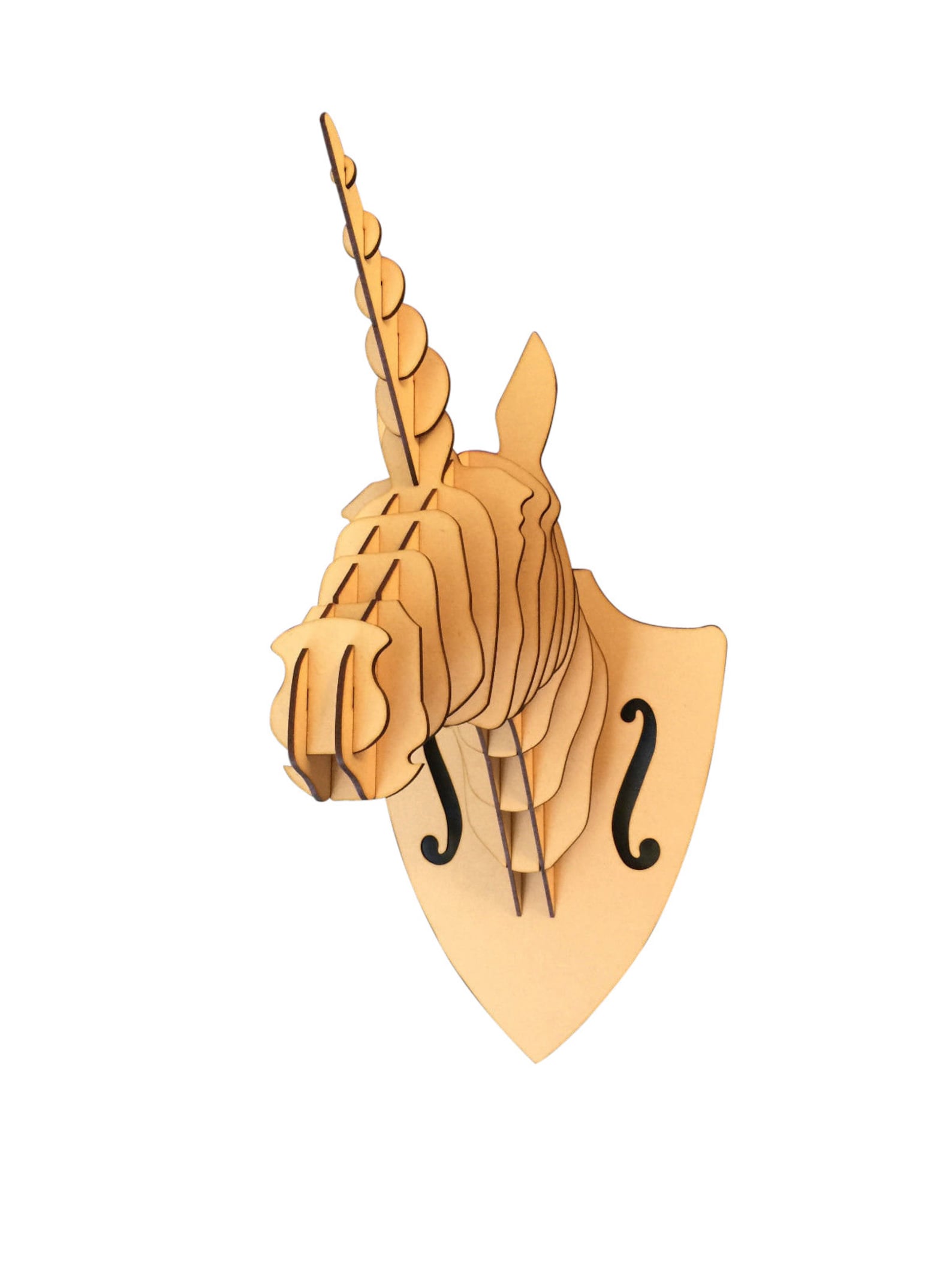 Large/ Small Wooden Unicorn Trophy Head Kit 3D Wall Art Home Etsy