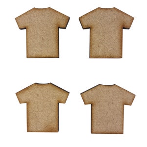 20x T-shirt Top Vests 3 cm Drewniane ozdoby rzemieślnicze Cięcie laserowe Kształt MDF