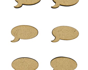 20x Speech Bubbles 3cm Wood Craft Embelishments Laser Cut Shape