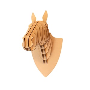 Grote/kleine houten paard pony zebra dieren trofee hoofd kit 3D muurkunst kinderen - lasergesneden woondecoratie