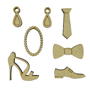 20x Collana cravatta Scarpe Gioielli 3cm Legno Artigianato Abbellimenti Forma Tagliata al laser