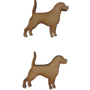10x Labrador Dogs 4cm Wood Craft Embelishments Laser Cut Shape MDF