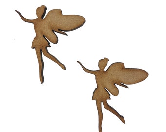 16x Fairy Fairies 4cm Wood Craft Embelishments Laser Cut Shape MDF