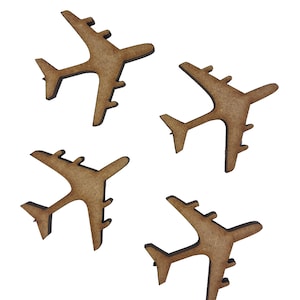 16x Avion Avion 3.5cm Wood Craft Embelishments Laser Cut Shape MDF
