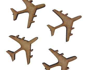 16x Aeroplane Plane 3.5cm Wood Craft Embelishments Laser Cut Shape MDF