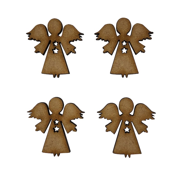 20x Christmas Angel 3cm Wood Craft Embelishments Laser Cut Shape MDF