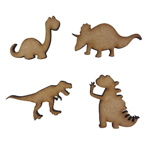 20x Dinosaurios surtidos 3cm Madera Craft Embelishments Laser Cut Shape MDF