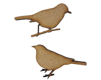 10x Assorted Birds 5cm Wood Craft Embelishments Laser Cut Shape MDF