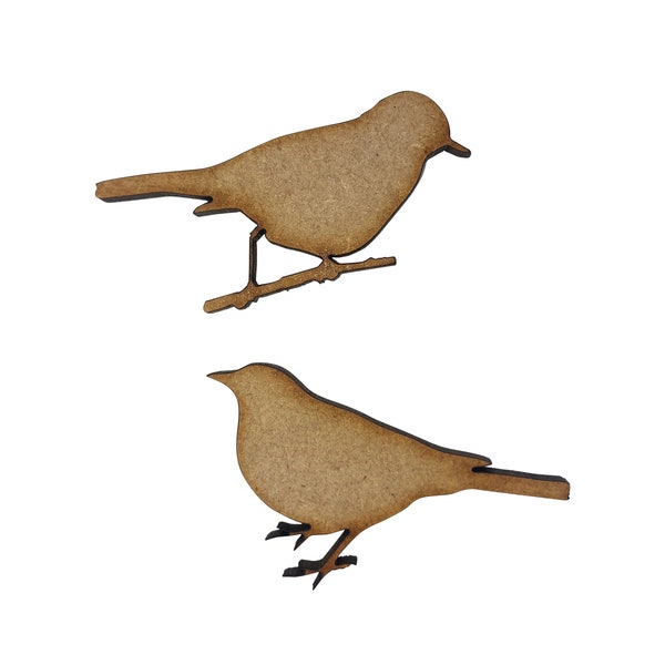 10x Assorted Birds 5cm Wood Craft Embelishments Laser Cut Shape MDF