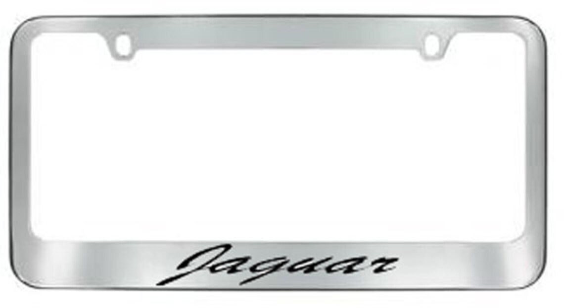 Jaguar Script License Plate Frame Etsy