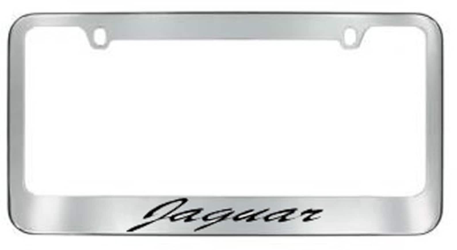 Jaguar Script License Plate Frame Etsy