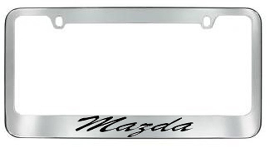 Mazda Script License Plate Frame Etsy