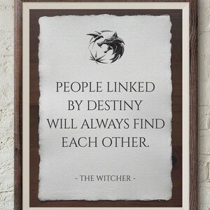 Geralt De Rivia Citation Affiche Loup Blanc Le Moindre Mal Etsy