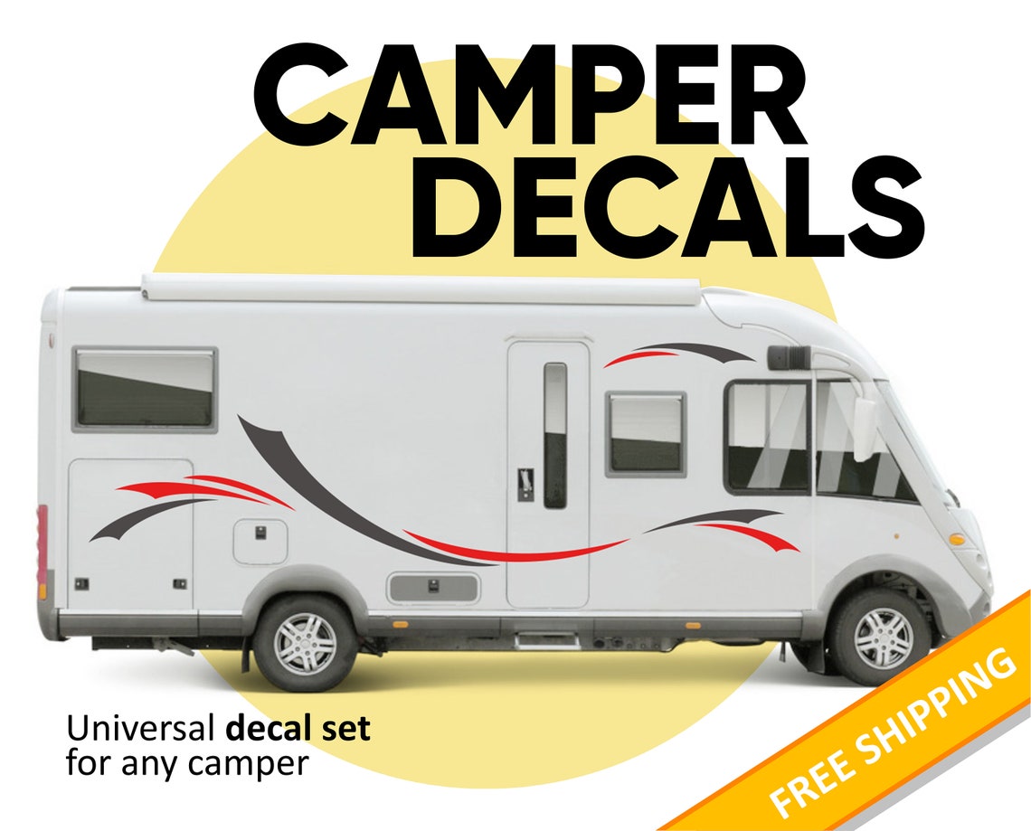 Camper Strepen Grote Caravan Stickers 2 Kleuren Camper RV Etsy Nederland