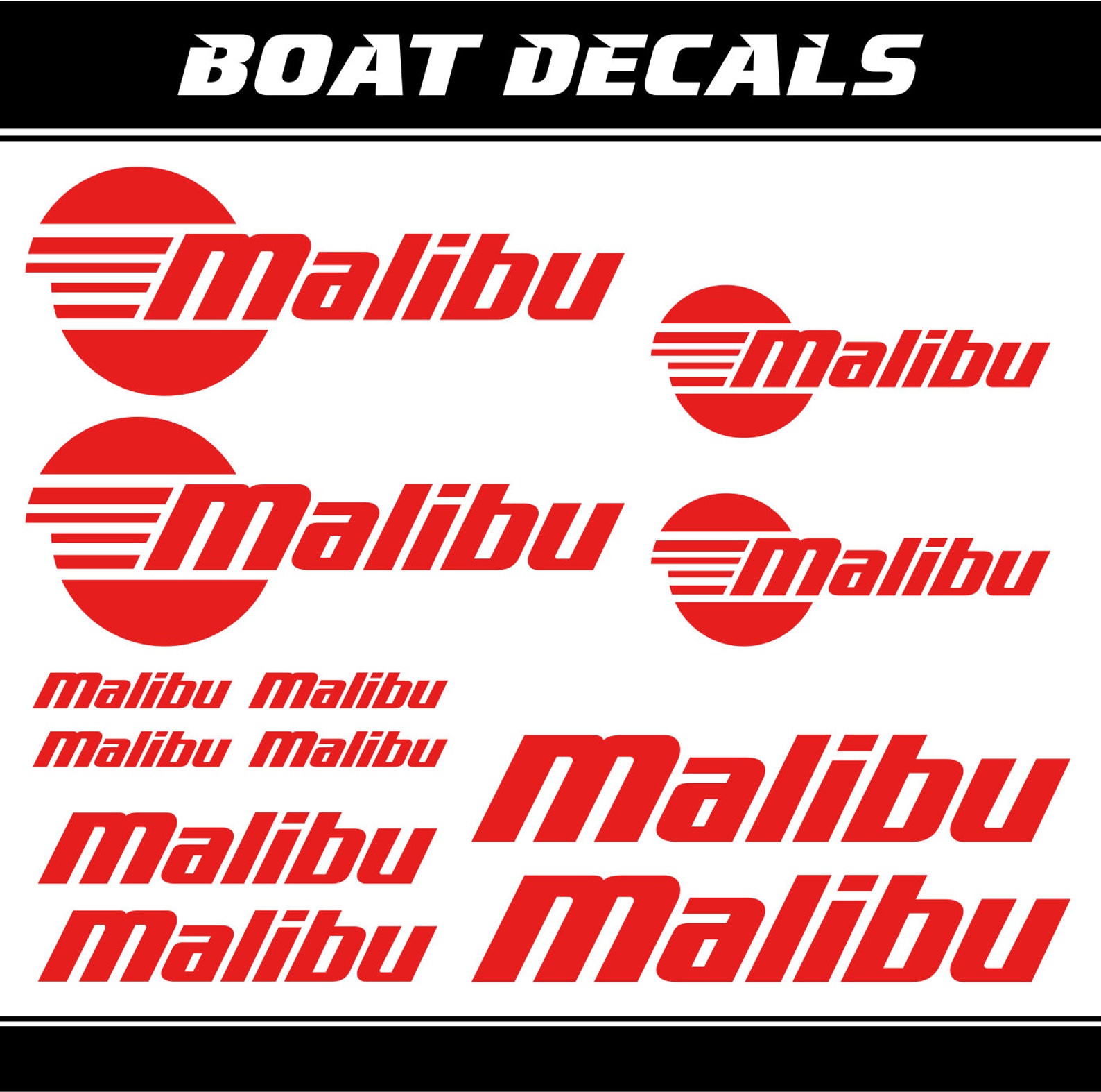Malibu Boat Decal Malibu Boats Boat Accessories Boat Decal Etsy
