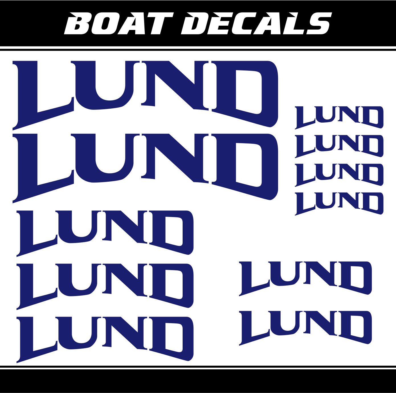 Lund boat decals Lund sticker boat accessories boat decal Etsy