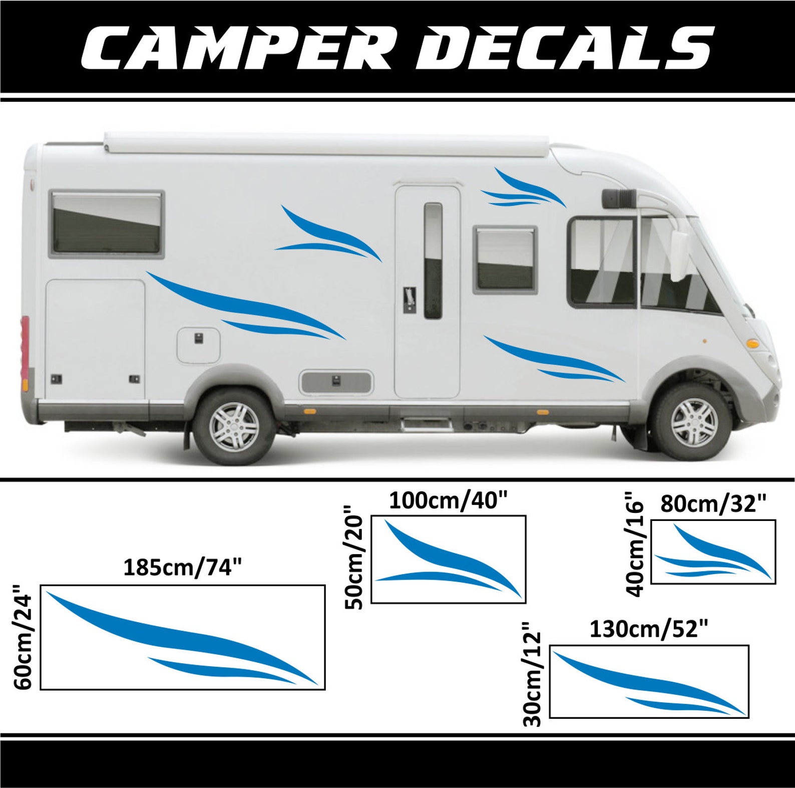 Motorhome rv stripes motorhome decals camper stickers Etsy