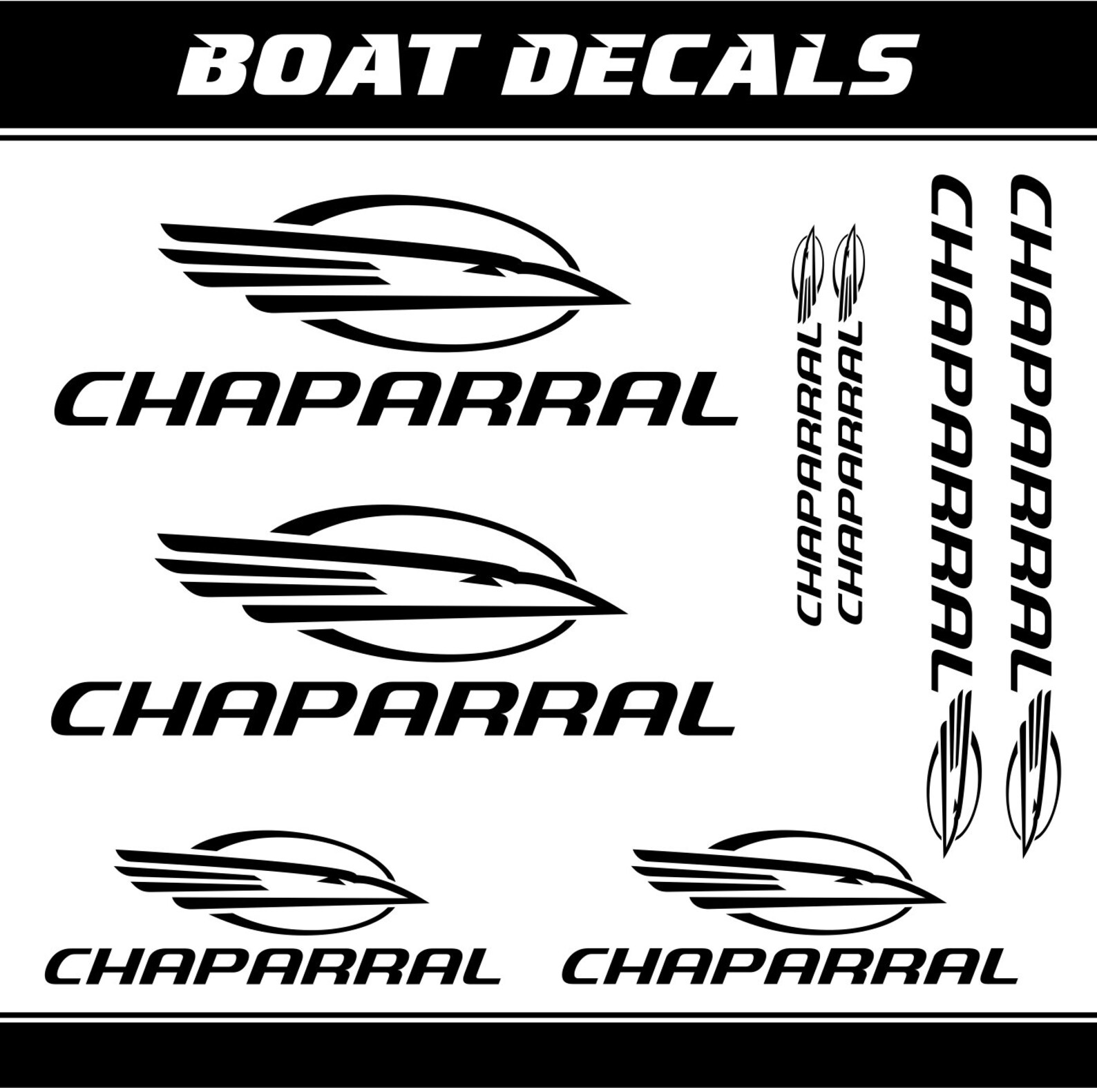 Chaparral boat decal Chaparral sticker boat accessories Etsy