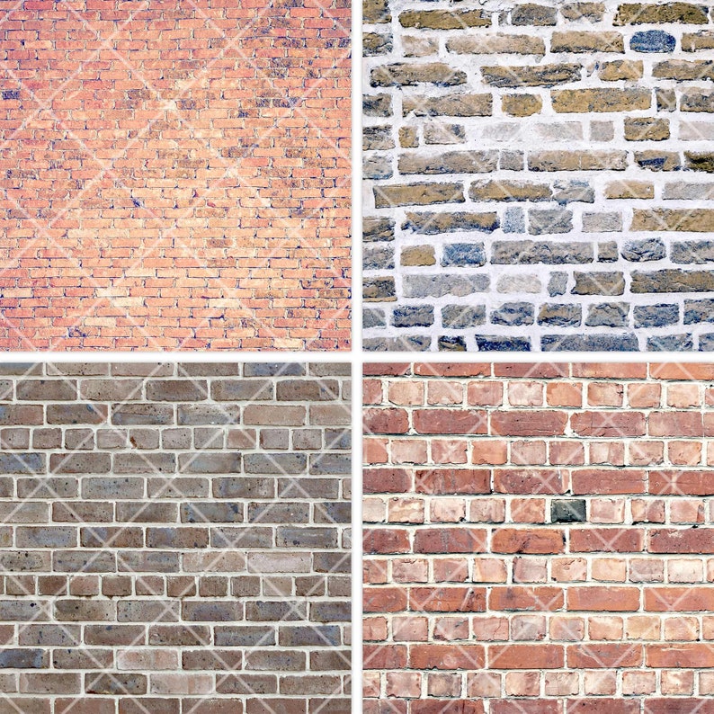 BRICK WALL 5 , Digital Printable Pattern Paper for Scrapbooking ...