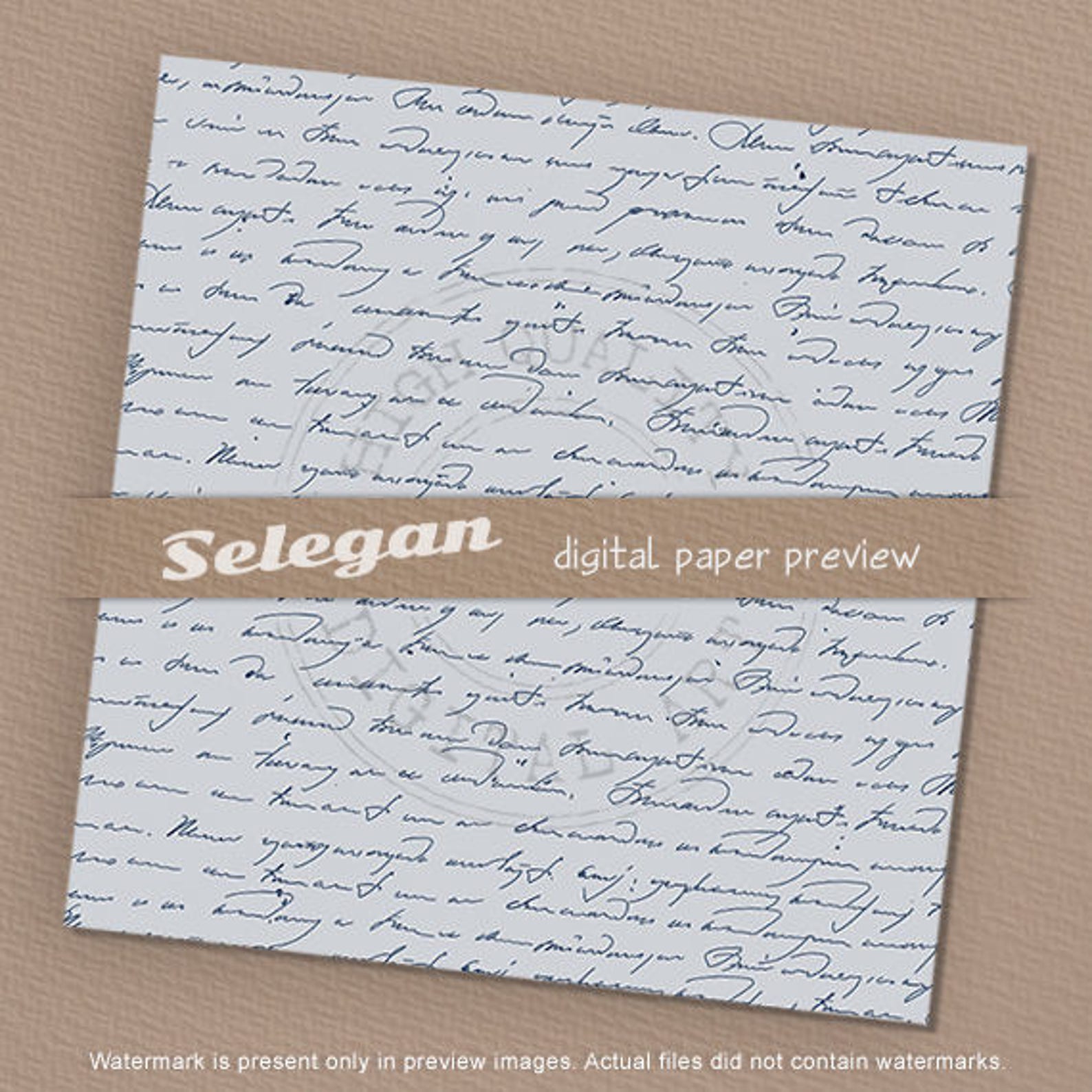 Handwriting scrapbook paper Classic Handwritings Etsy