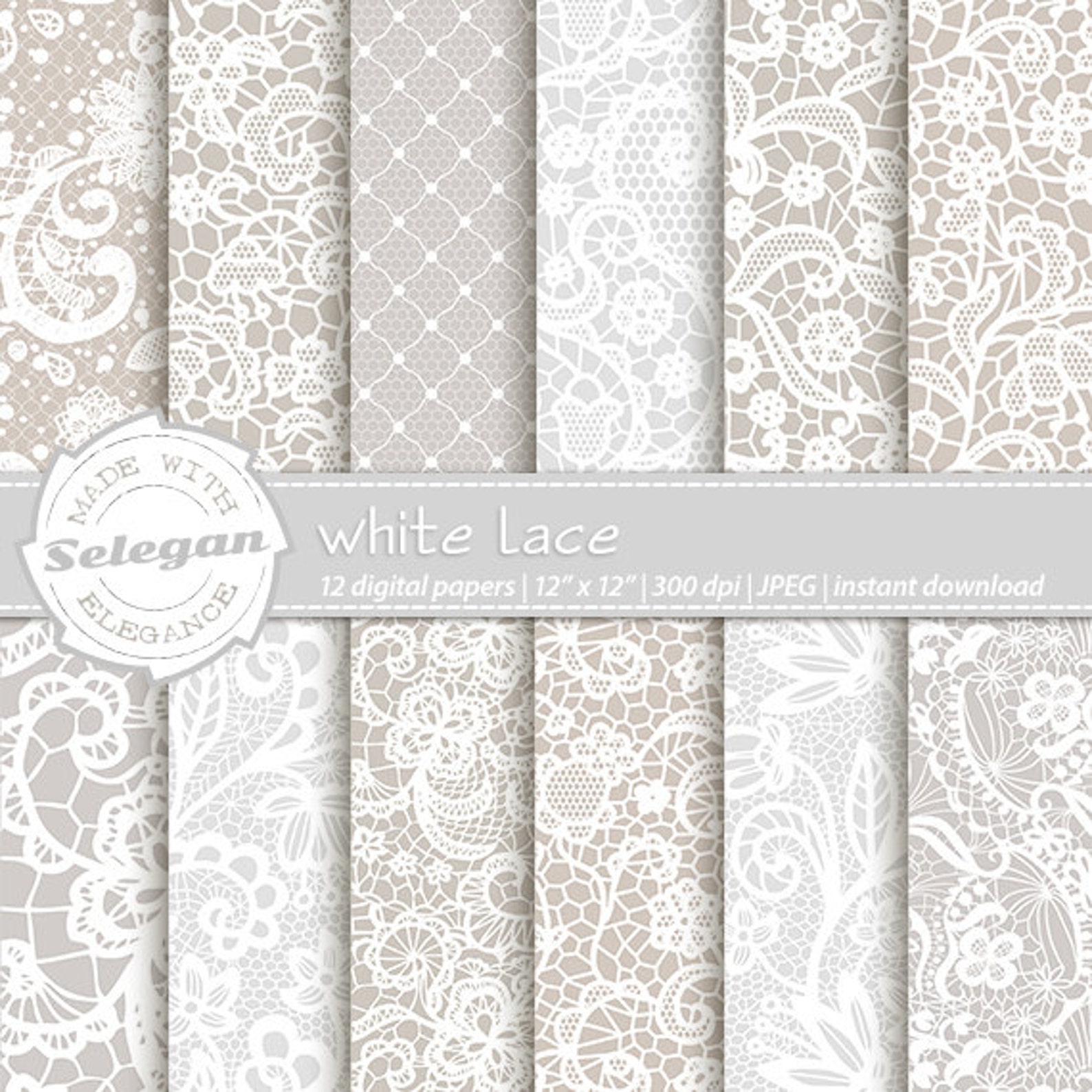 Lace pattern White Lace wedding pattern white lace Etsy