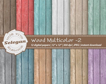 WOOD MULTICOLOR -2  wooden backgrounds for digital and printing activities