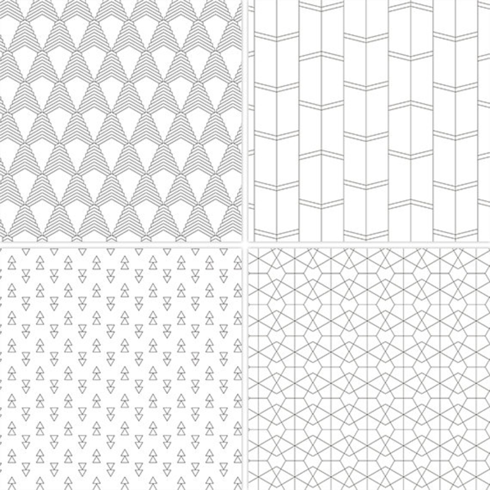 LINE ART PATTERNS Digital Printable Geometric Patterns for Scrapbook ...