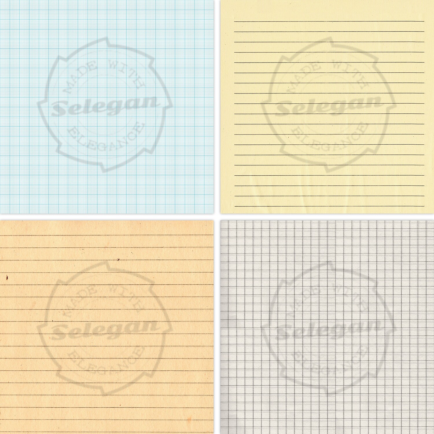 NOTEBOOK PAPER 2 Digital Printable Old Notebook Paper Etsy