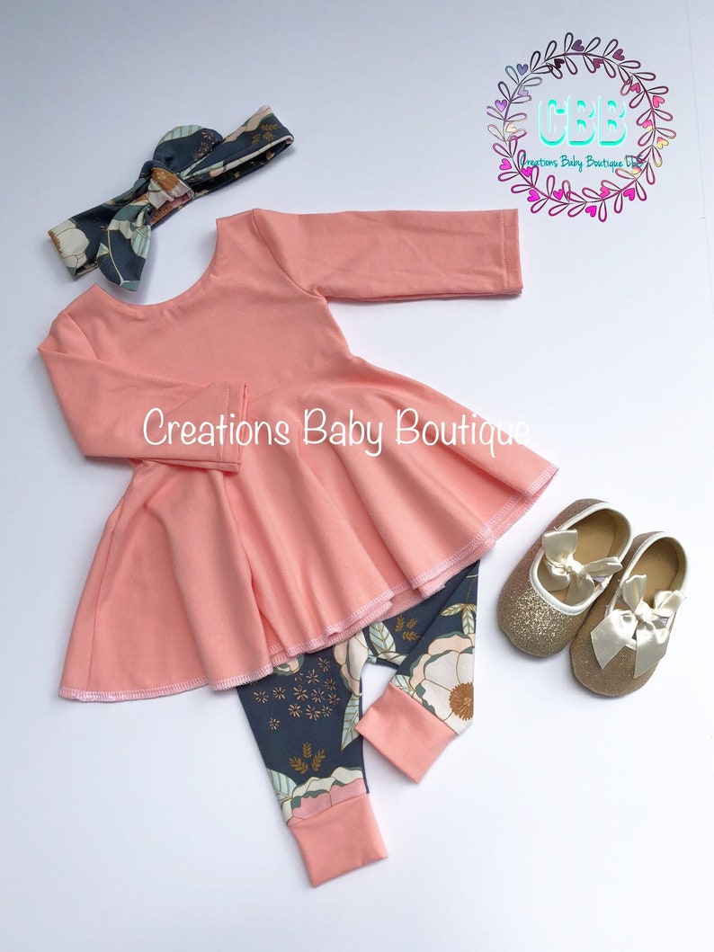Baby girl clothes Baby girl outfit top leggings and Etsy