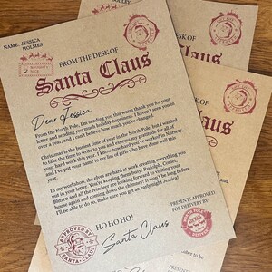 Personalisierte Weihnachtsbuchstabe Vintage Kraftkarte Weihnachtsidee | Kinder Weihnachtsgeschenk Zero Waste Recycled Druckbare Weihnachtsdekoration Buchstaben