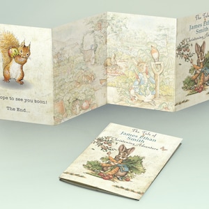 Personalised HANDMADE Peter Rabbit Christening / Birthday Invites ...