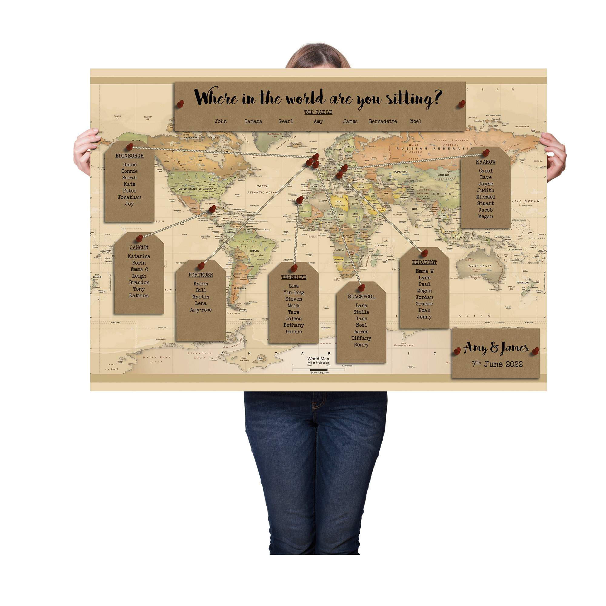 World Map Seating Plan