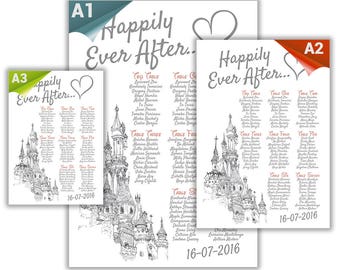Fairytale Castle Seating Plan (Table) - DIGITAL COPY