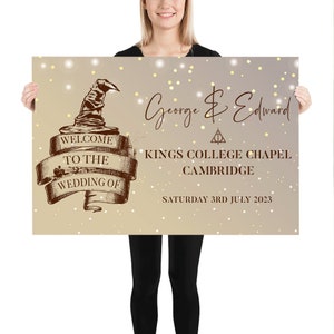 Personalised Wedding Welcome Sign, Harry Boy Who Lived Potter Welcome to the Wedding, A1 Wedding Sign, Custom sign