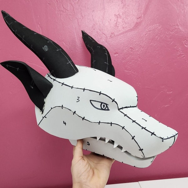 Marionnette à motif numérique Wolf Dragon Head pour mousse EVA