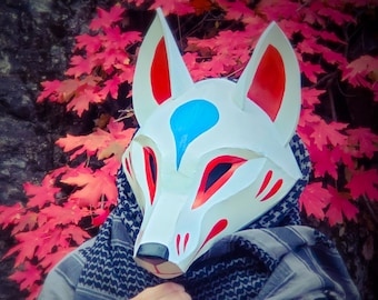 Kistune Fox Mask Digital Pattern for EVA foam *video tutorial on youtube*