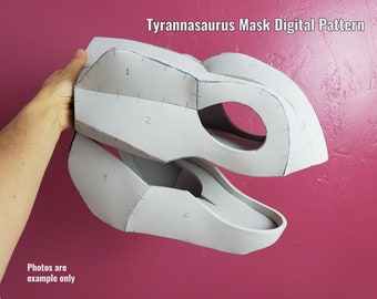 T-Rex Mask Digital Pattern: EVA Foam Dinosaur Mask