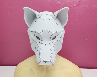 how to make a wolf therian paper mask! super easy and effective. also , DIY Wolf Mask