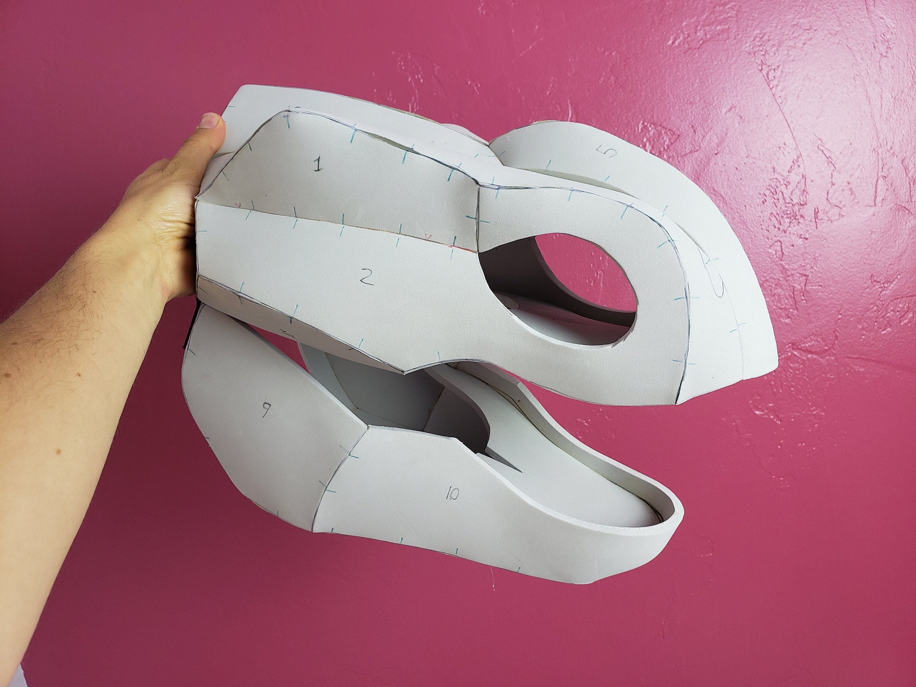 Wolf Therian Mask Digital Pattern for EVA Foam With Video Tutorial