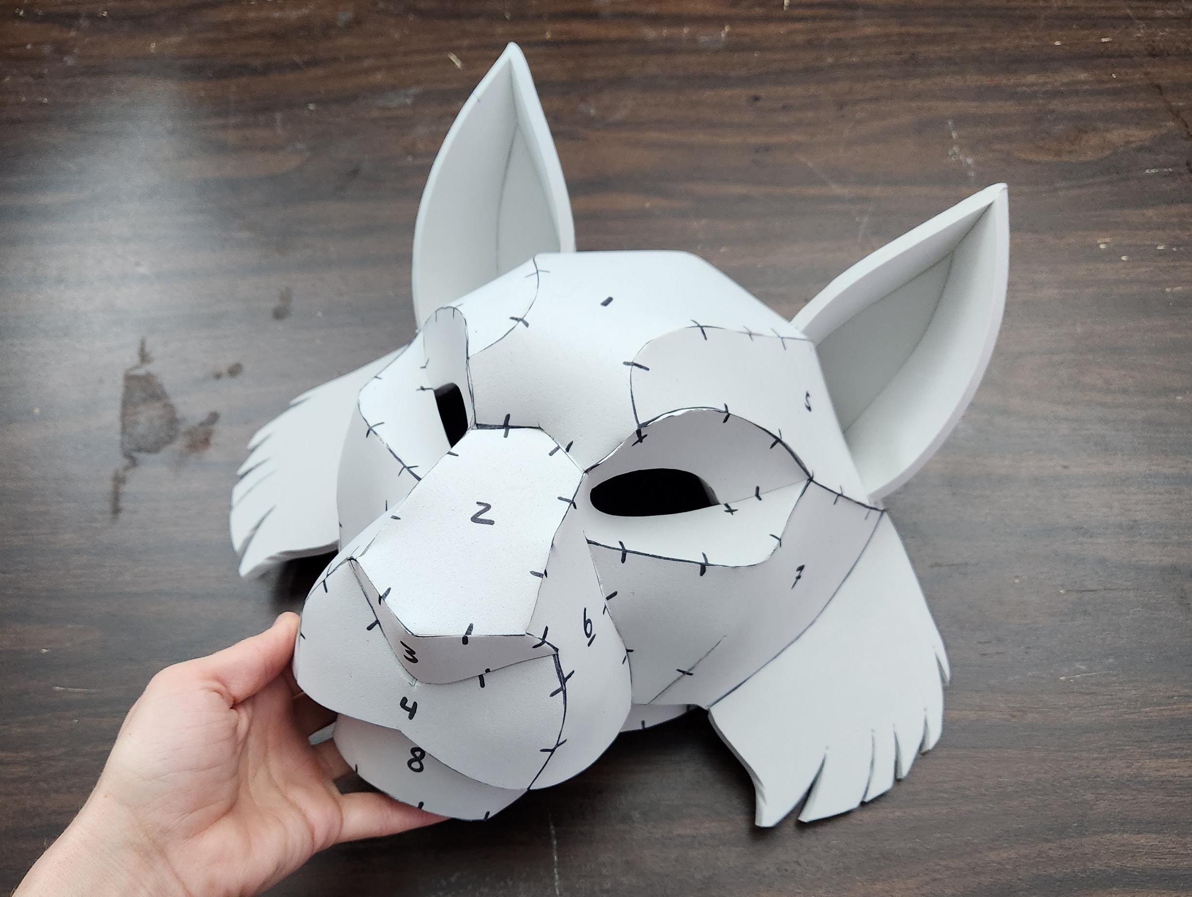 Fantasy Cat Mask Pattern | Moving Jaw **digital Pattern** for EVA Foam ...