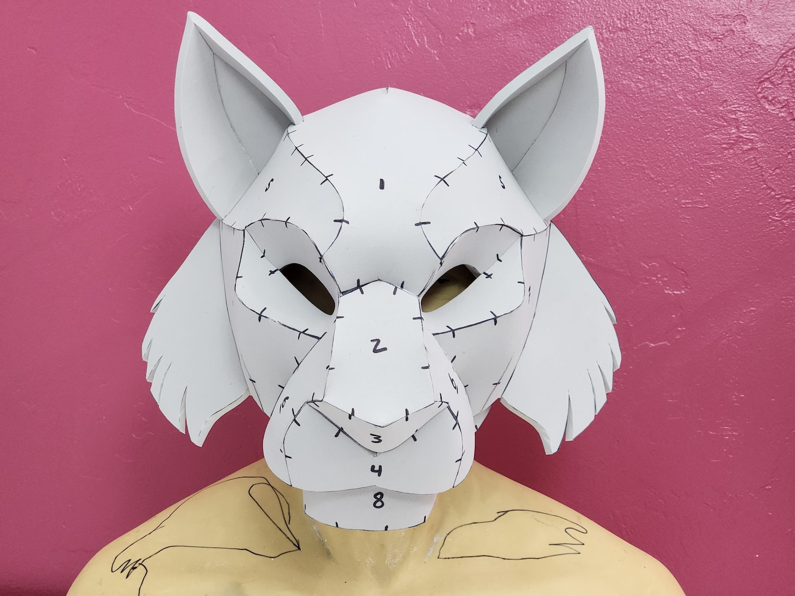 Fantasy Cat Mask Pattern | Moving Jaw **digital Pattern** for EVA Foam ...