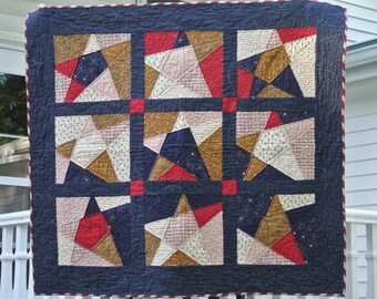 Pointless Wonder Patriotic Star Quilted Wallhanging