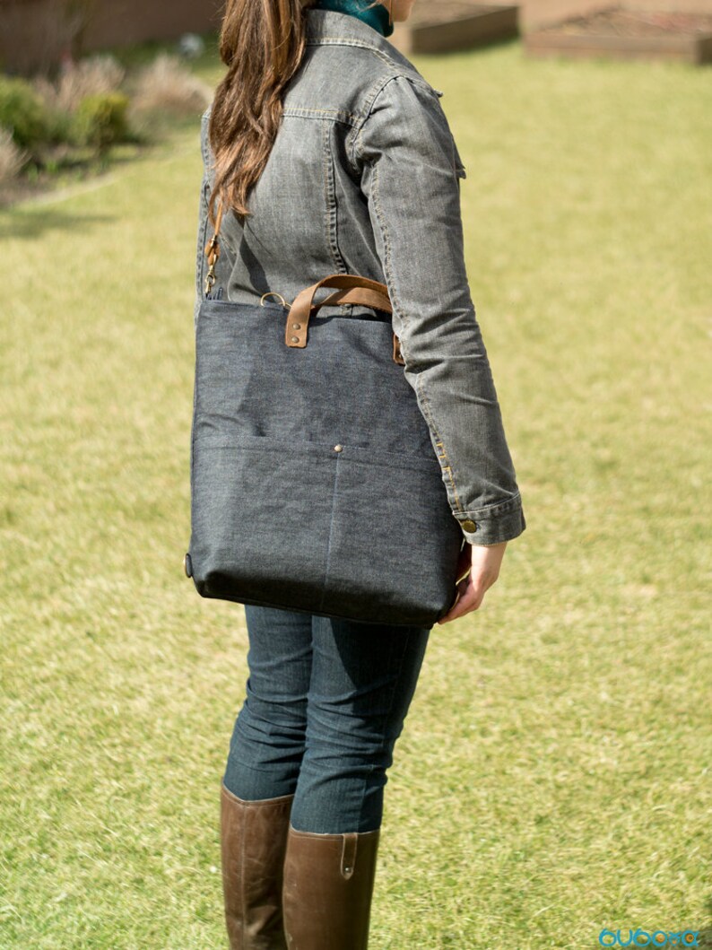 Convertible Waxed Diaper Bag With Genuine Leather Straps Etsy