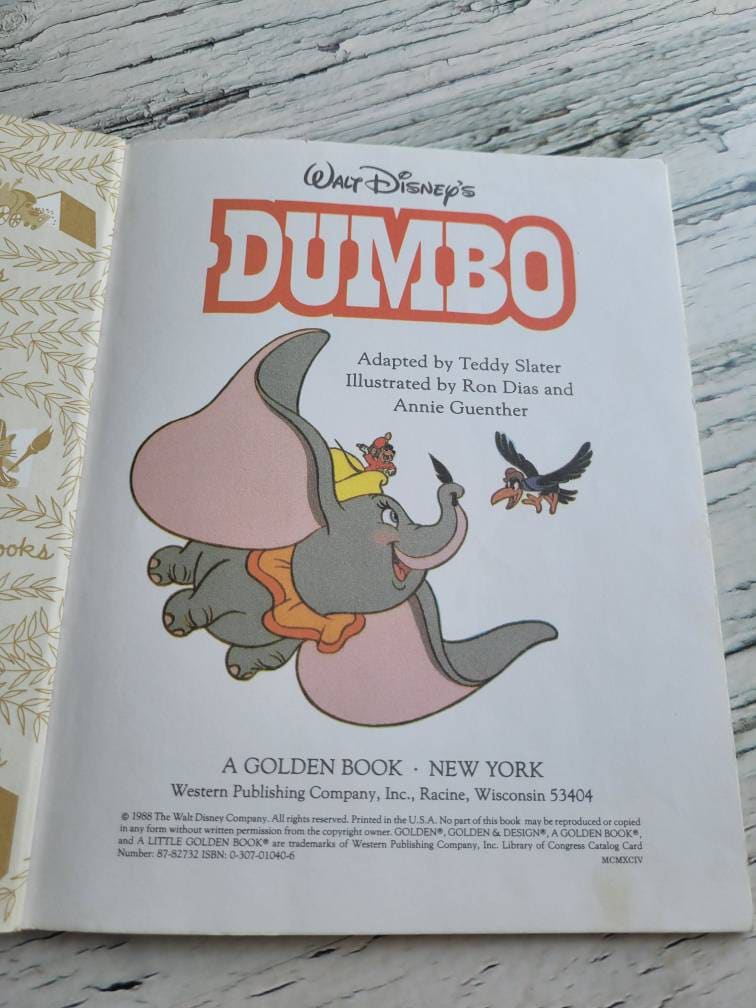 Dumbo, A Little Golden Book 1988, Walt Disney, Disney Classic 