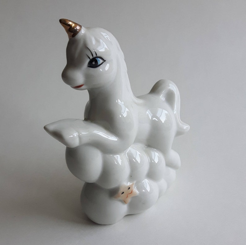 Vintage Unicorn Figurine, Porcelain Figurine, Fantasy, Unicorns, Gift