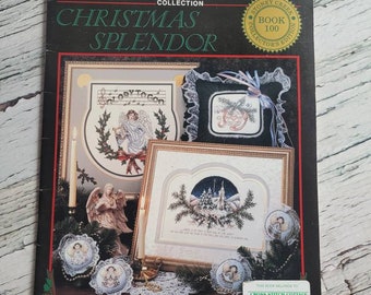 Vintage cross stitch pattern Christmas Splendor, Stoney creek collection, Book 100 collectors edition, christmas stitching, holiday patterns