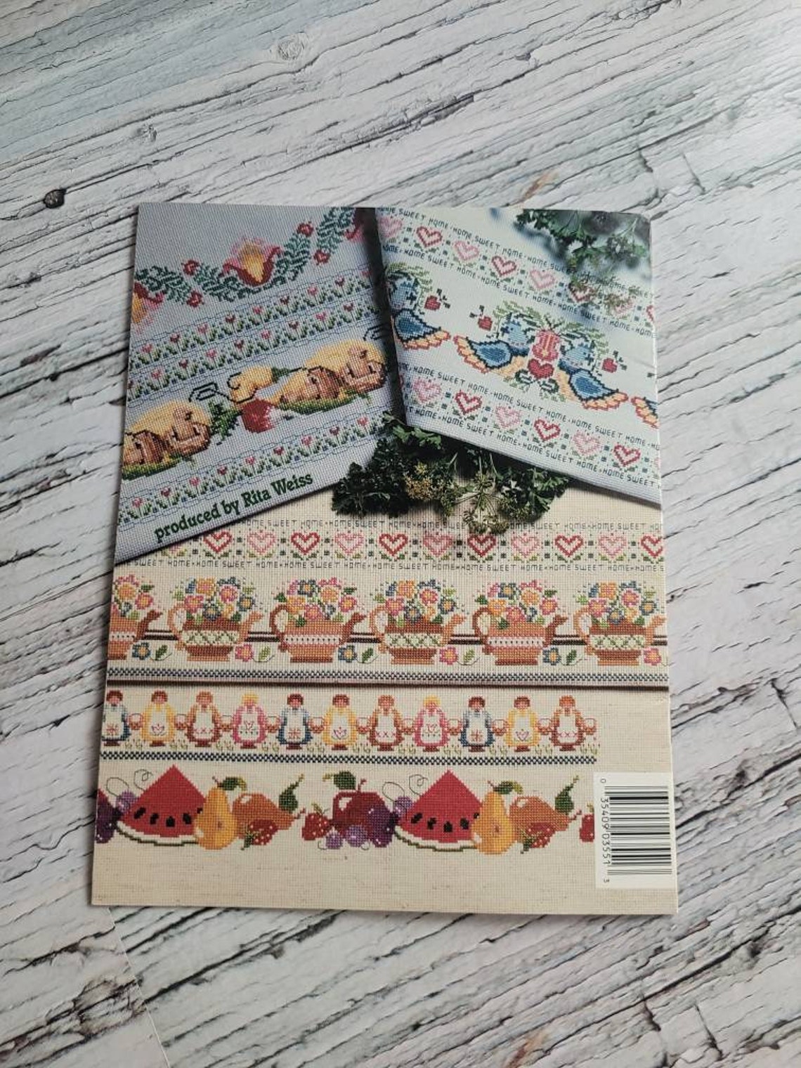 Vintage Cross Stitch, Kitchen Borders, Sam Hawkins, Pattern 3551 ...