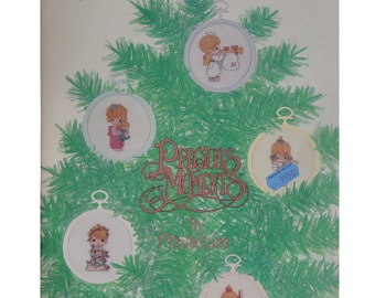 Vintage Precious moments in miniature, precious moments, vintage cross stitch, cross stitch, vintage arts and crafts, stitching,