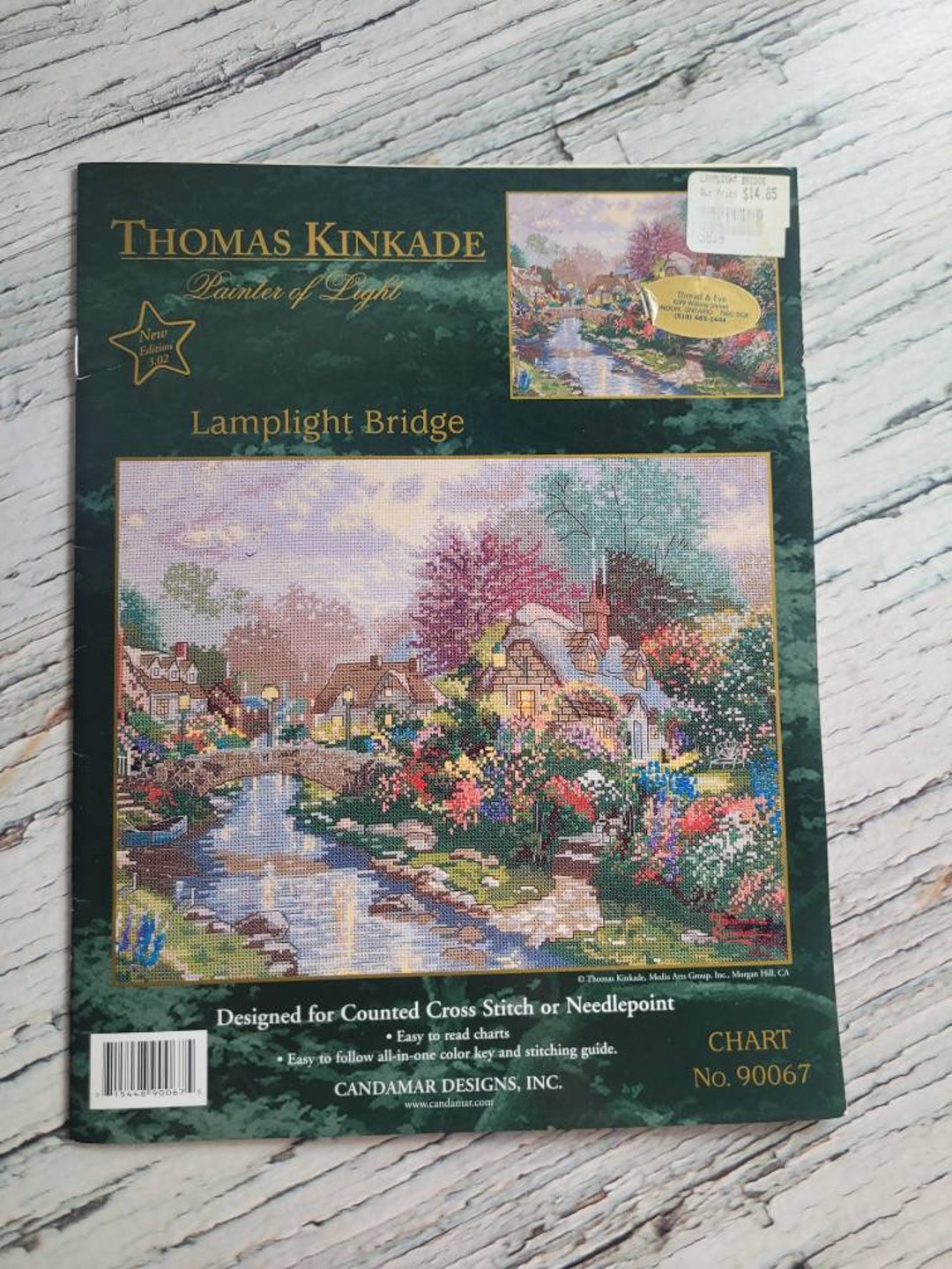 Thomas Kinkade Kreuzstich-Set – Motiv 'Painter Of Light Stillwater Bridge' Inkl. Garn & Anleitung